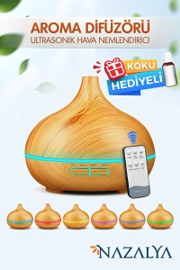 Büyük 550 Ml Hava Nemlendirici Ultrasonik Ortam Nemlendirici Oda Nemlendirici Işıklı Zamanlayıcılı